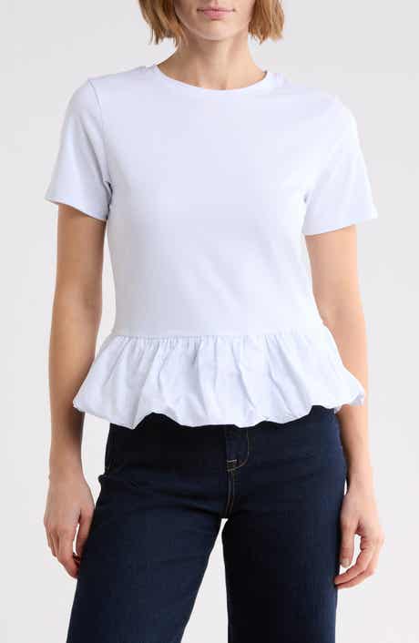 Peplum Bubble Hem T-Shirt