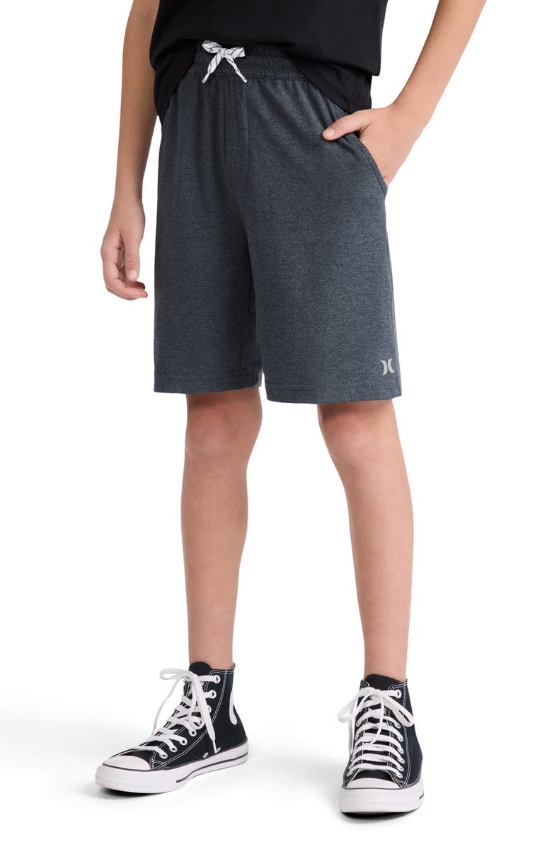 Hurley Kids' H2O-Dri Sunset Knit Shorts, Alternate, color, Black Heather