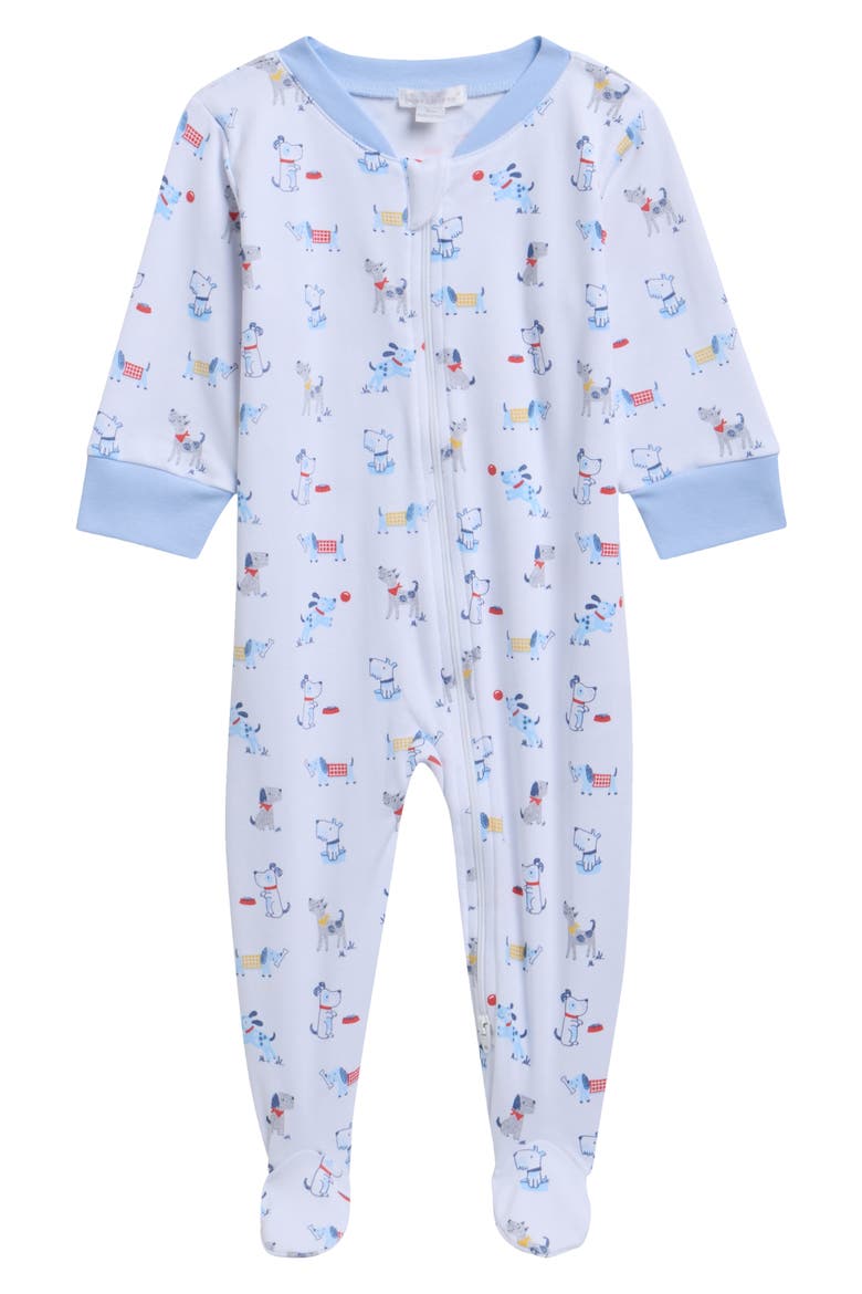 Zip-Up Pima Cotton Footie, Main, color, MULTI