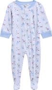 Kissy Kissy Zip-Up Pima Cotton Footie