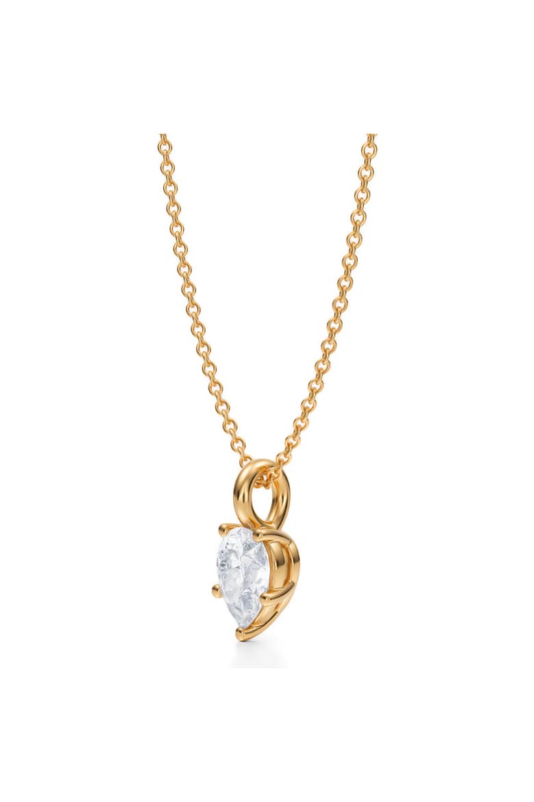 Pear Solitaire Lab Diamond Pendant Necklace 14K 0.75ct, Alternate, color, Yellow Gold