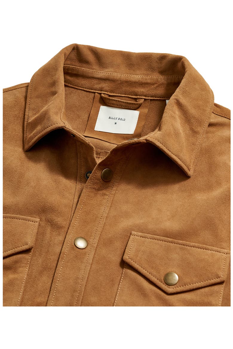 Suede Snap Front Work Shirt, Alternate, color, CAMEL