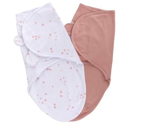 Ely's & Co. Adjustable Swaddle Blanket 2 Pack in Pink Stars  product