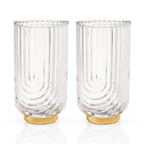 Deco Gatsby Highball Glasses Set of 2