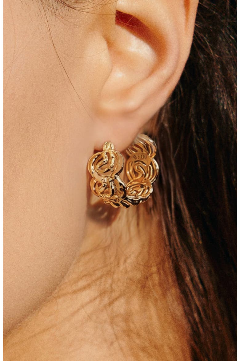 Mono Spiral Earring, Alternate, color, Gold
