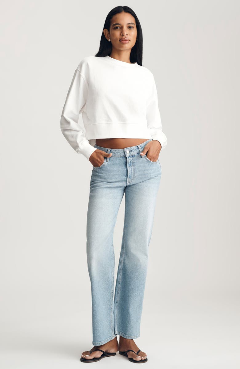 Mavi Jeans Relaxed Crop Cotton Sweatshirt, Alternate, color,