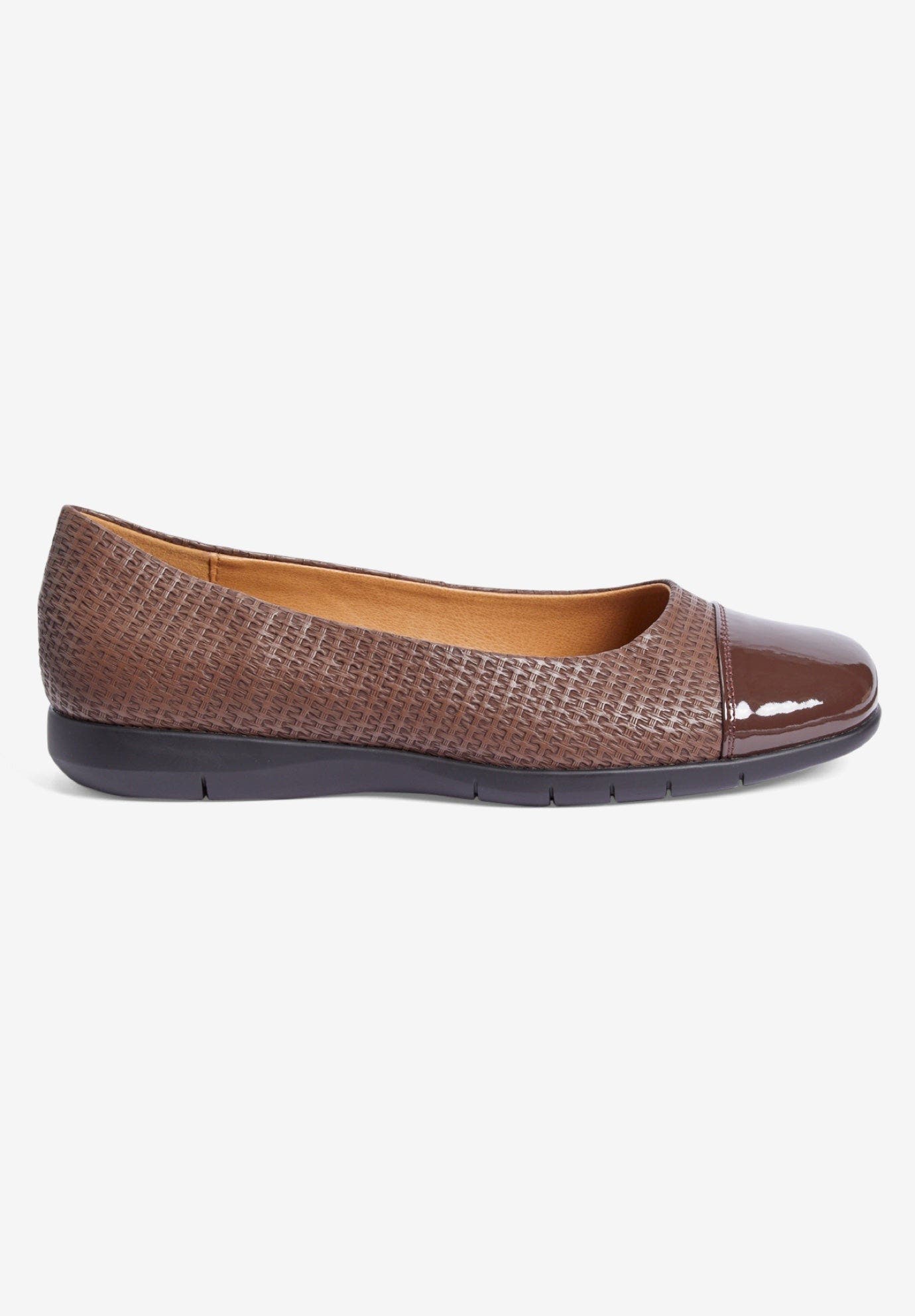The Fay Slip On Flat, Alternate, color, BROWN WOVEN