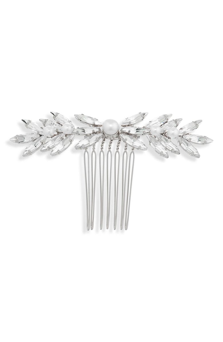 Brides & Hairpins Gemma Hair Comb, Main, color, Silver