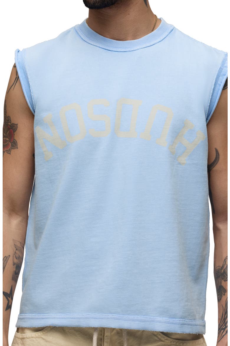 Leo Cut Off Logo Graphic T-Shirt, Alternate, color, BLUE STORM
