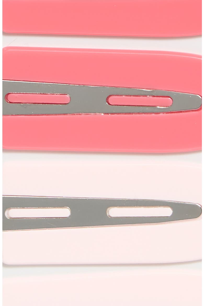 Set of 4 Assorted Jumbo Crease Free Hair Clips, Alternate, color, PINK SEPIA
