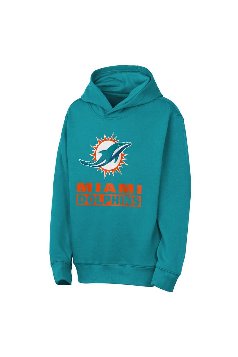Youth Outerstuff  Aqua Miami Dolphins Back to Basics Hoodie, Alternate, color, Aqua