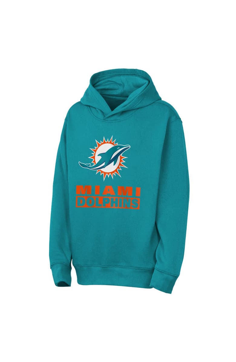Outerstuff Youth Outerstuff  Aqua Miami Dolphins Back to Basics Hoodie, Alternate, color, Aqua