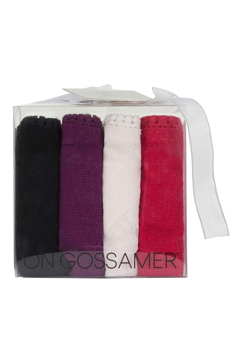 4-Pack Hip-G Mesh Thongs, Alternate, color, BLACKS MAUVE PURPLE