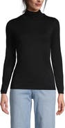 Lands' End Lightweight Jersey Skimming Long Sleeve Turtleneck