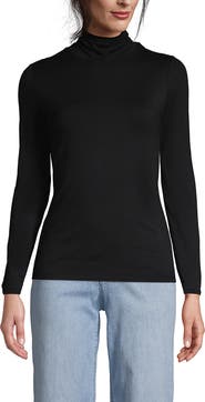 Lands' End Lightweight Jersey Long Sleeve Turtleneck