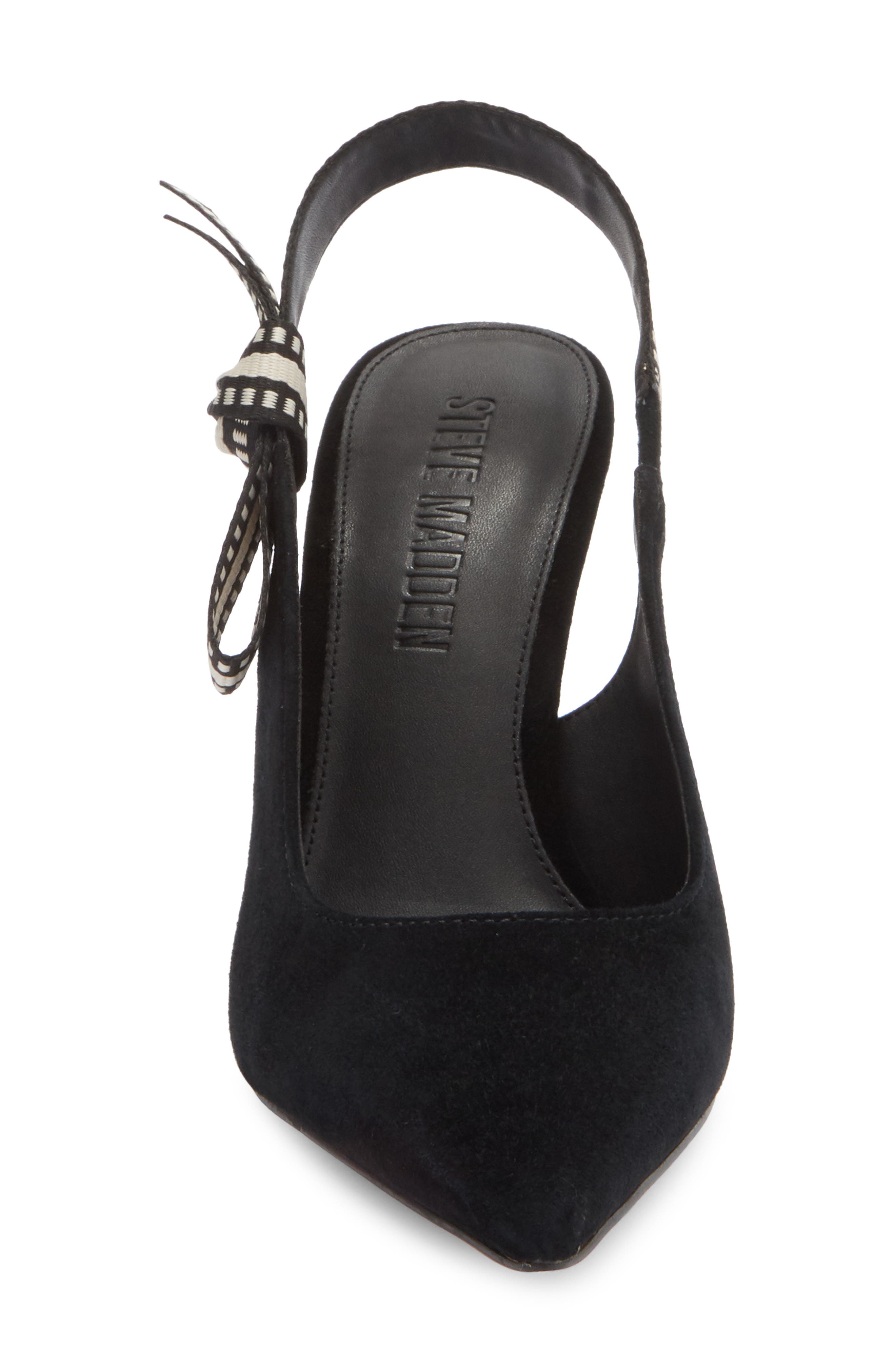 Steve Madden Bri Slingback Pump, Alternate, color, Black Suede