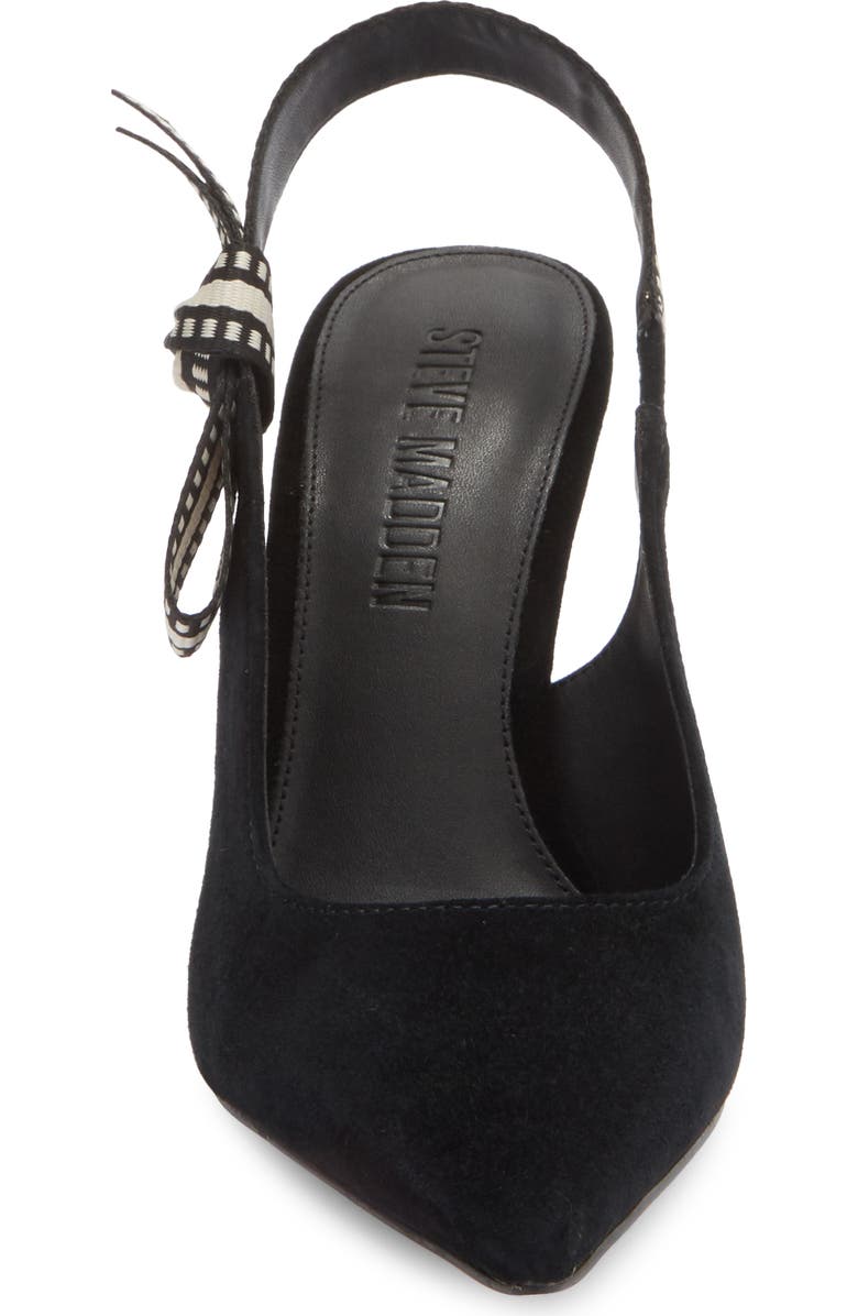 Steve Madden Bri Slingback Pump, Alternate, color, Black Suede