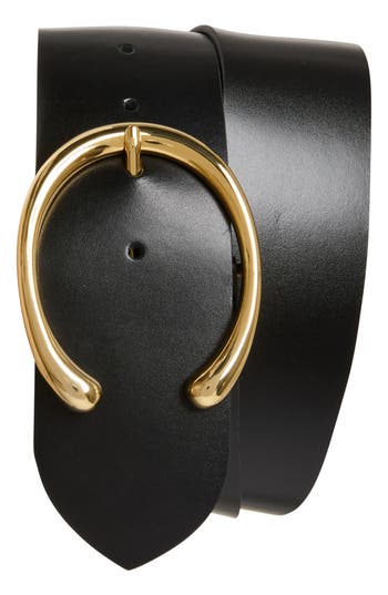 Bruno Magli Michela Leather Belt In Black