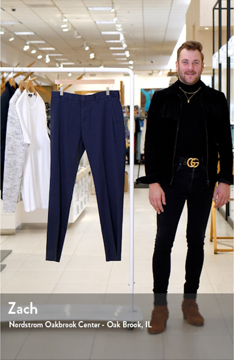 Weekday Warrior Slim Fit Herringbone Dress Pants, sales video thumbnail