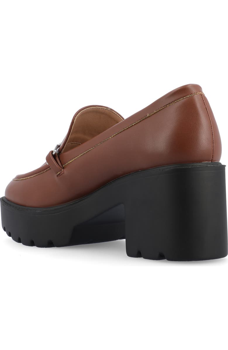 Journee Collection Kezziah Platform Loafer Pump, Alternate, color, Brown