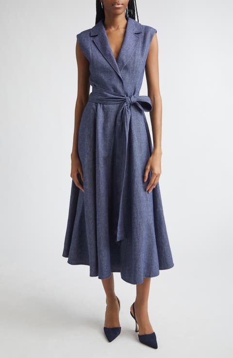 Sleeveless Midi Trench Dress