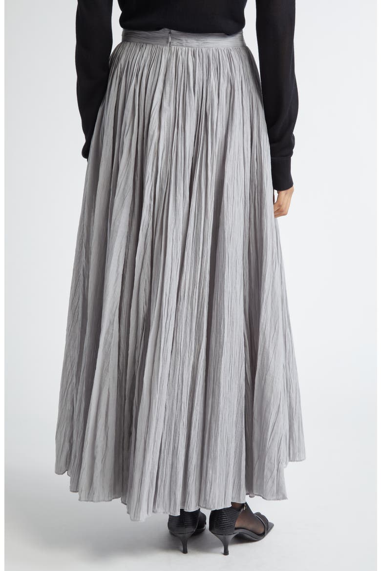Semisheer Plissé Maxi Skirt, Alternate, color, PALE GREY