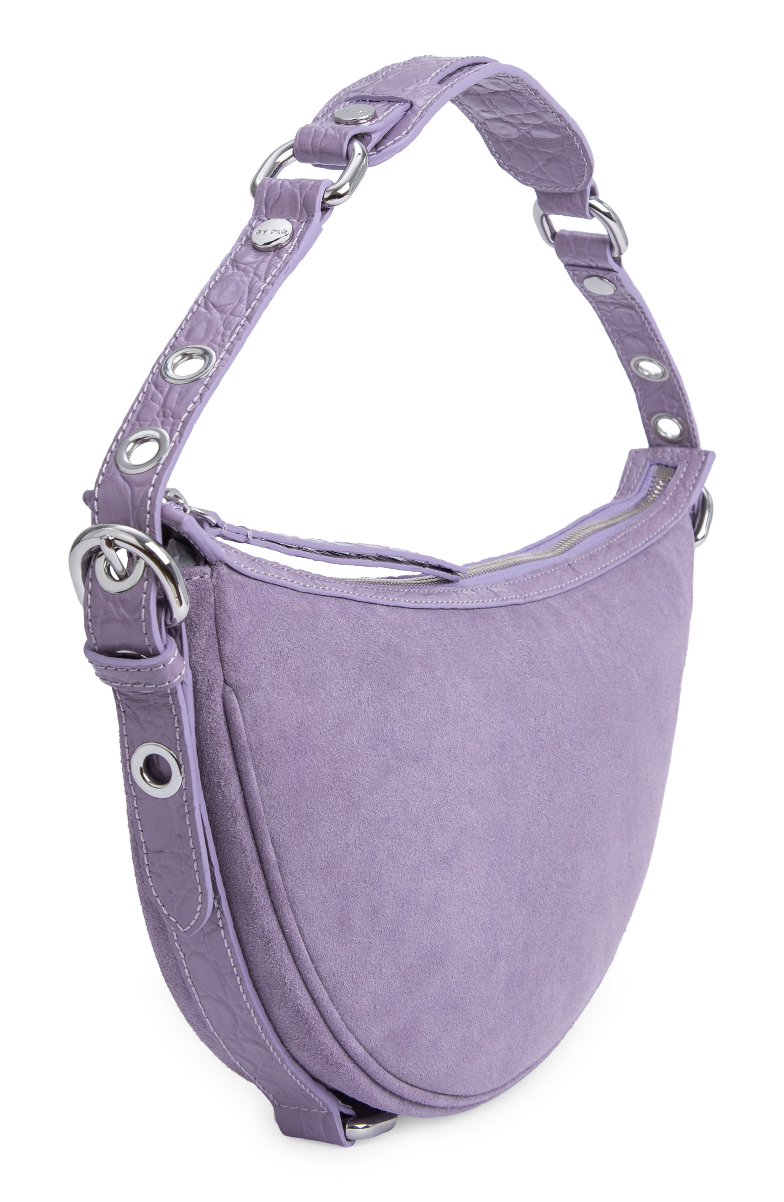 By Far Gib Suede Shoulder Bag, Alternate, color, 