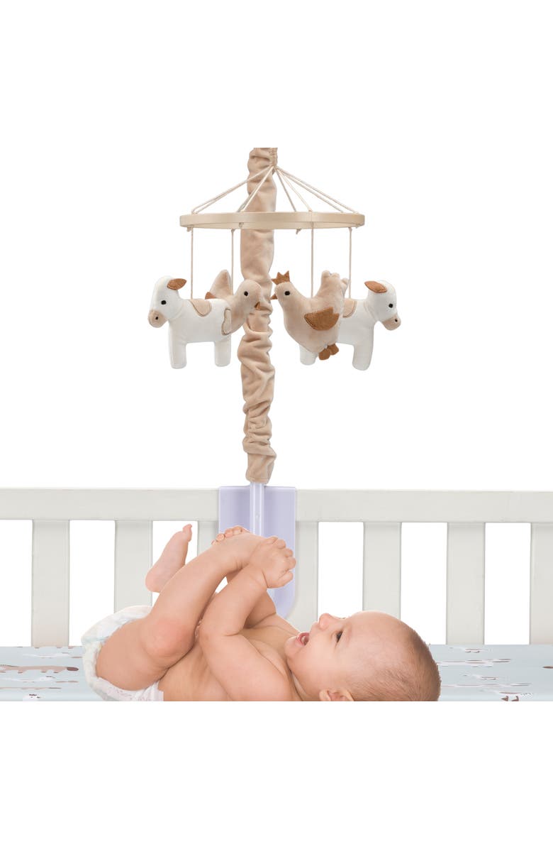 Bedtime Originals Farmyard Friends Musical Baby Crib Mobile Soother Toy, Alternate, color, Cream