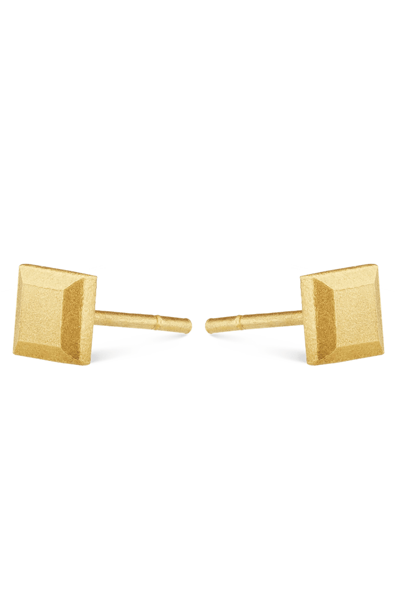 7879 Square Bullion Stud Earrings, Alternate, color, Gold 9K