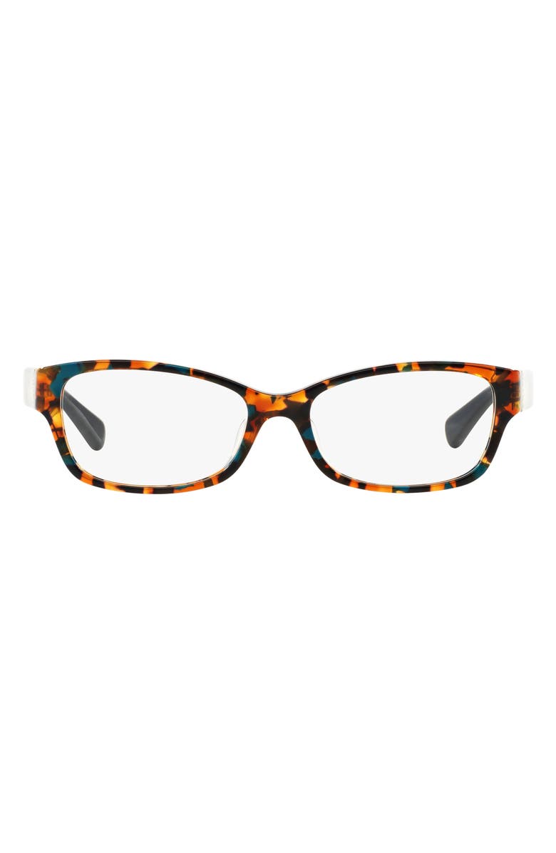 COACH 52mm Rectangular Optical Glasses, Main, color, 
