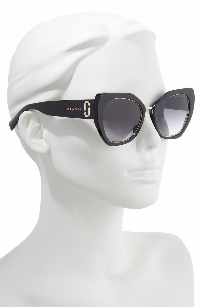 Marc Jacobs 53mm Cat Eye Sunglasses, Alternate, color, 