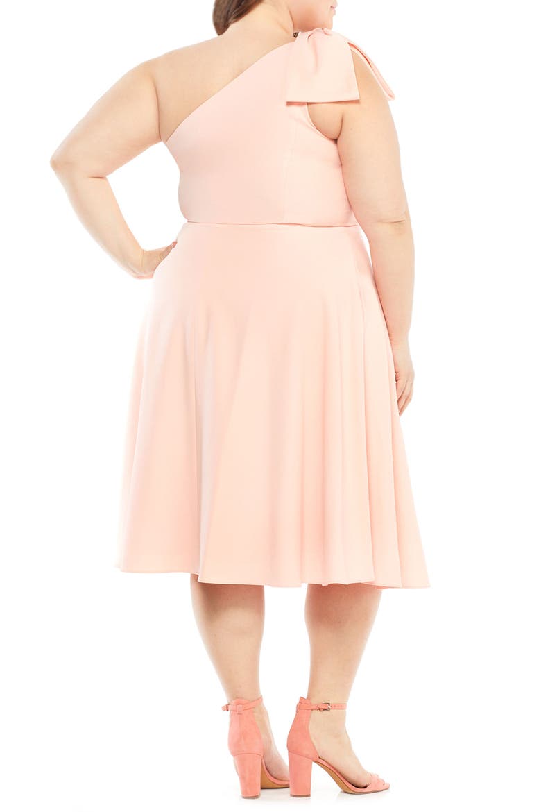 Yvonne Dream Crepe One-Shoulder Dress, Alternate, color, ROSE QUARTZ