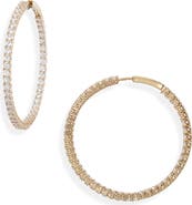 Nadri Tennis Pavé Cubic Zirconia Hoop Earrings