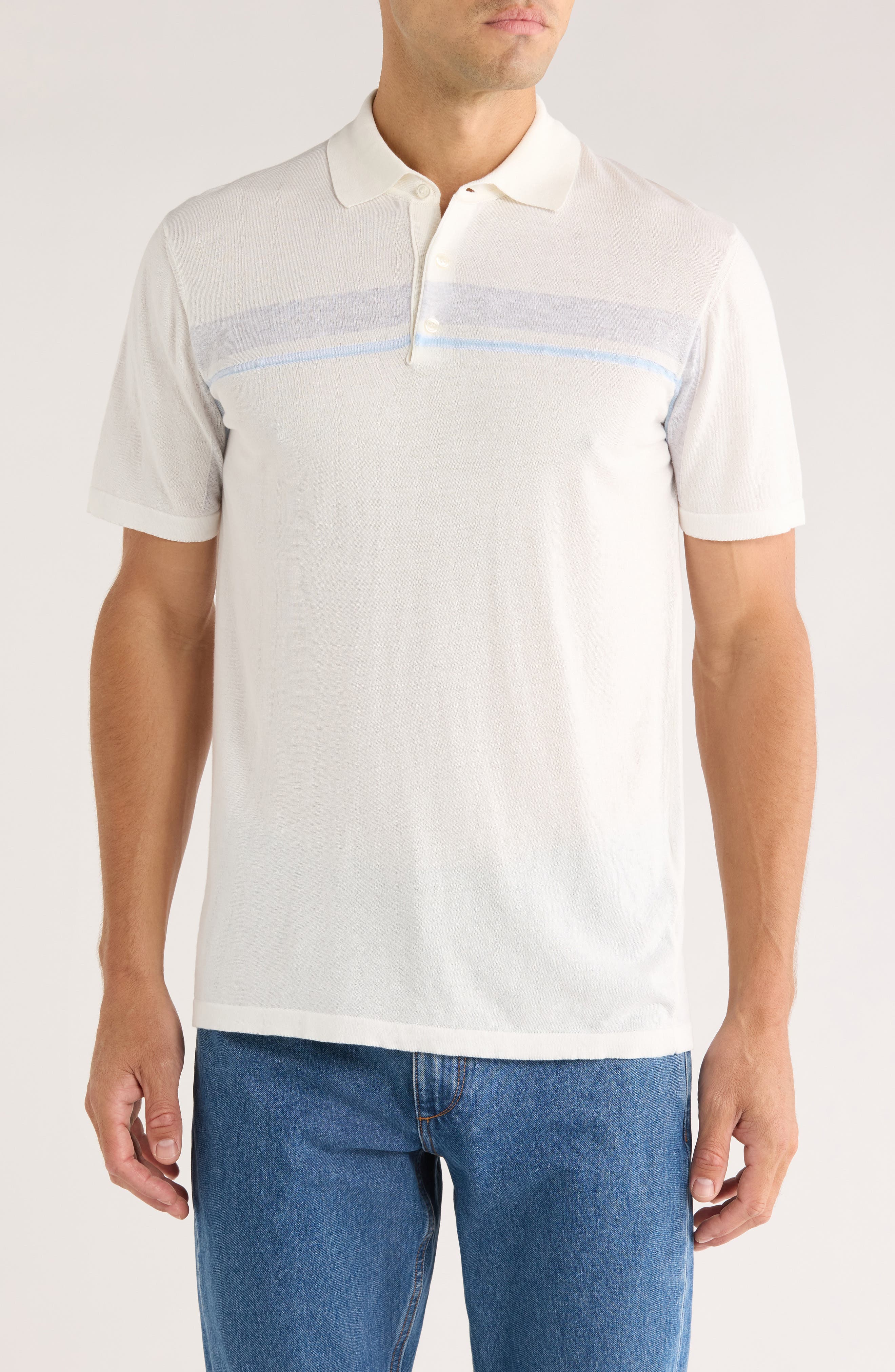 Robert Barakett Orlo Stripe Sweater Polo