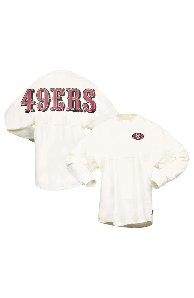 SPIRIT JERSEY Women's Cream San Francisco 49ers Wordmark T-Shirt, Alternate, color, Cream