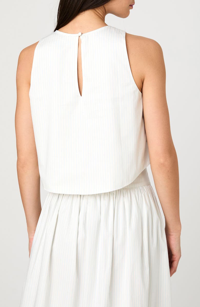 French Connection Pinstripe Cotton Poplin Tank, Alternate, color, 