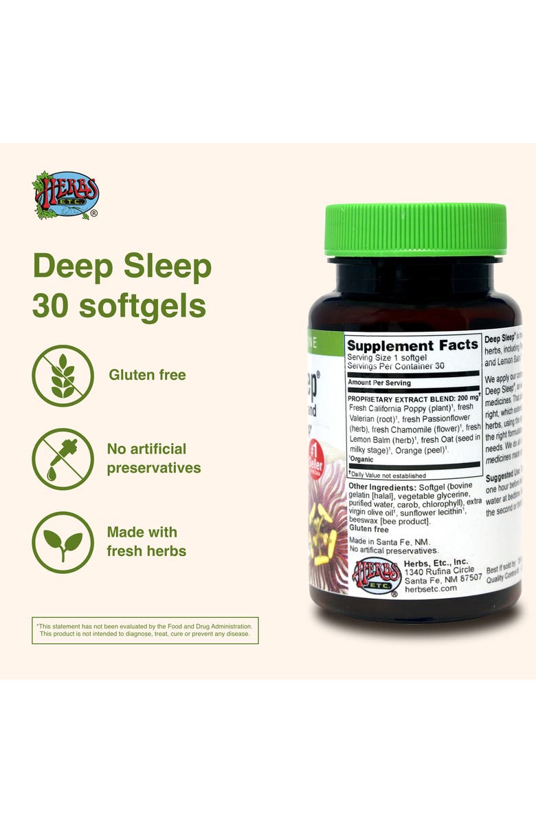 Trace Minerals Deep Sleep Softgels - Herbal Sleep Support Supplement - Rest & Calming Support with Passionflower, Chamomile & Lemon Balm - 30 Softgels, Alternate, color, NO COLOR