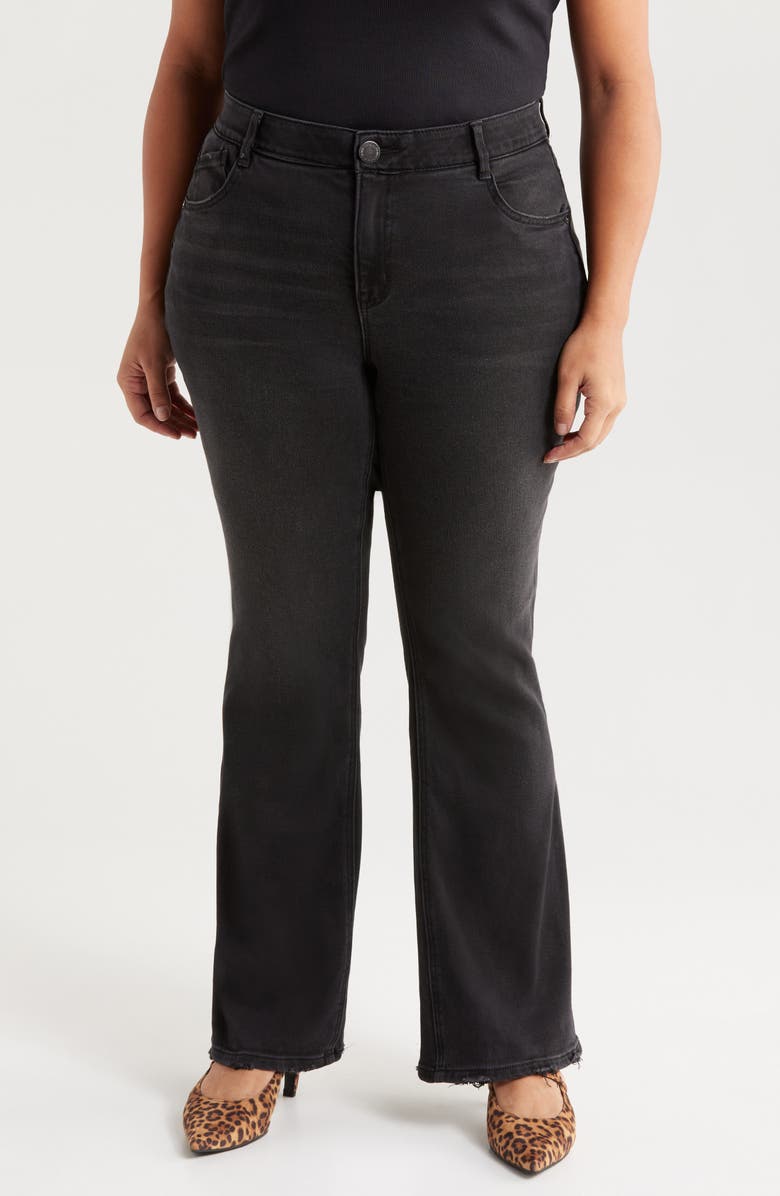 Wit & Wisdom Madison 'Ab'Solution High Waist Bootcut Jeans, Main, color, Washed Black Artisanal