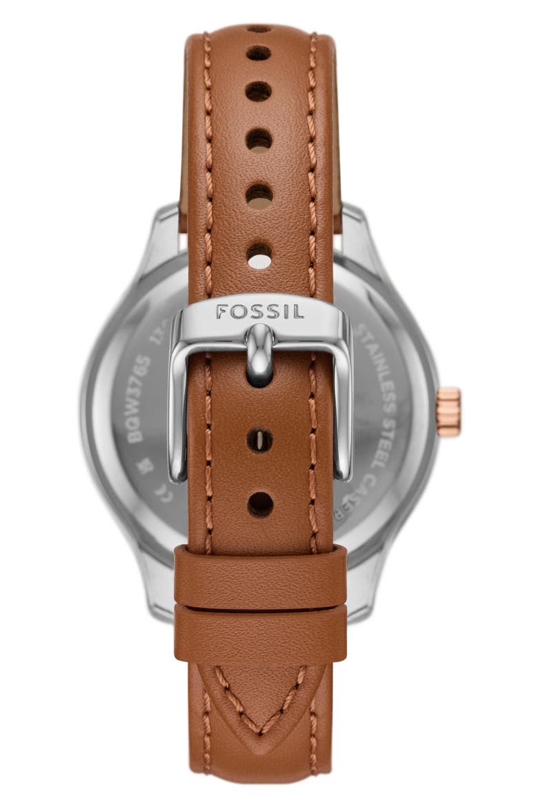 Rye Multifunction Leather Strap Watch, 36m., Alternate, color, 2-TONE