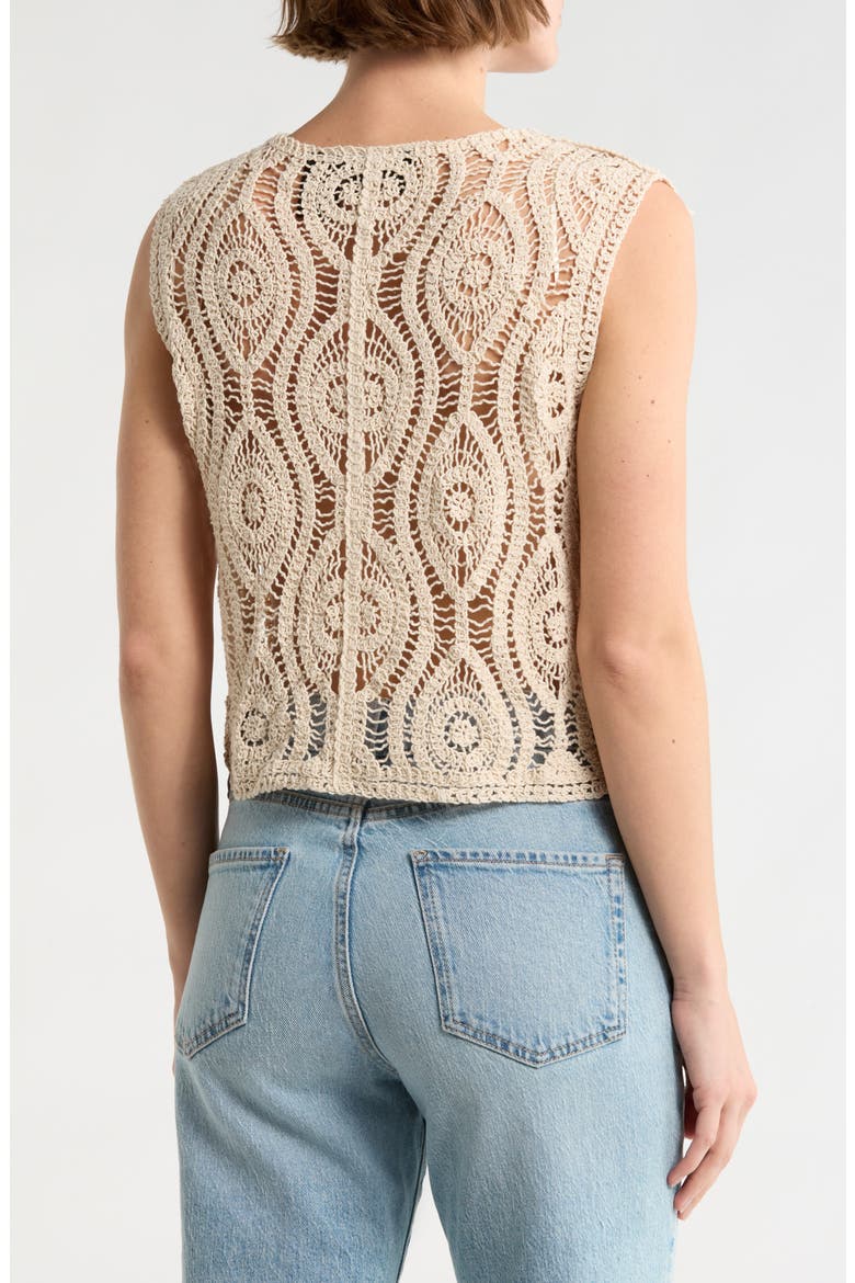 Button Front Onion Bulb Knit Top, Alternate, color, NATURAL