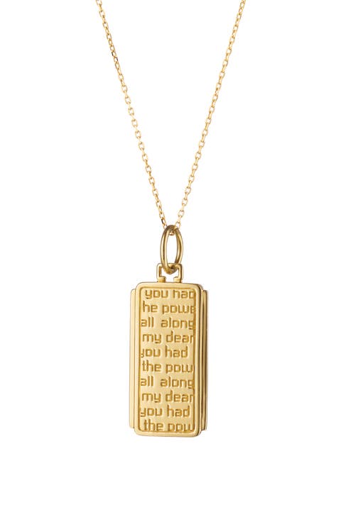 18K Gold Dorothy Medallion Necklace