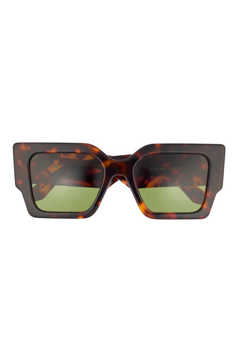 Catalina 55mm Square Sunglasses, Main, color, BROWN HAVANA/ GREEN