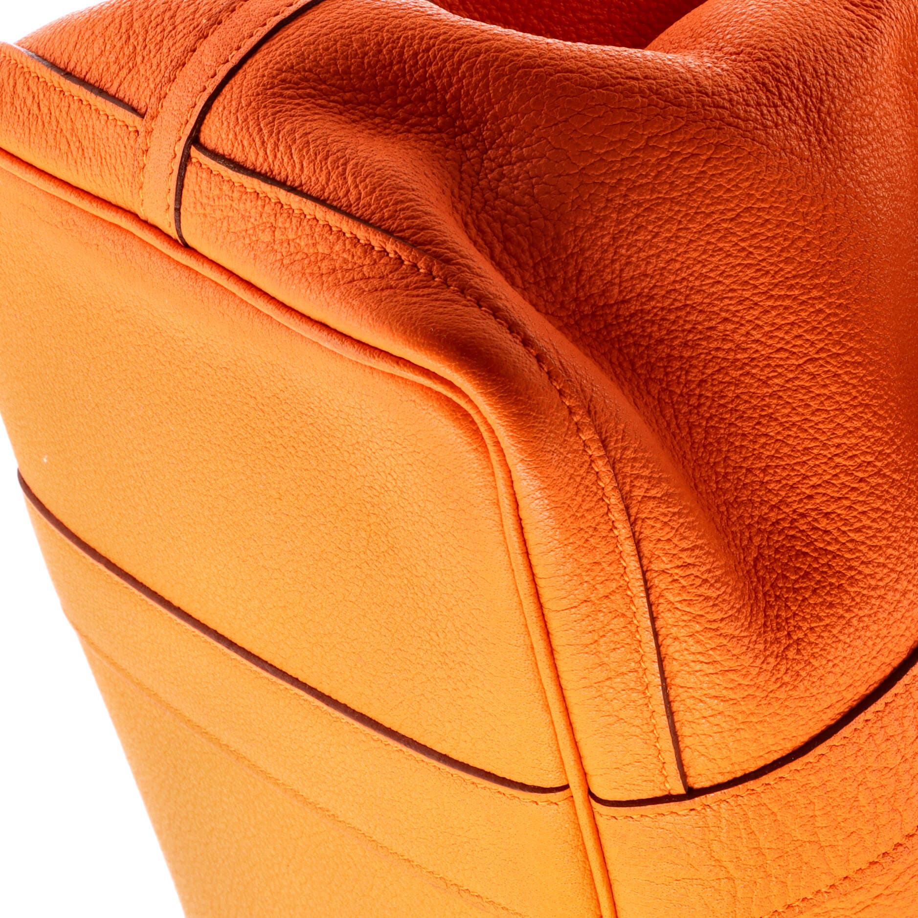 Pre-Owned Hermes Garden Party Tote Leather 36, Alternate, color, Orange H