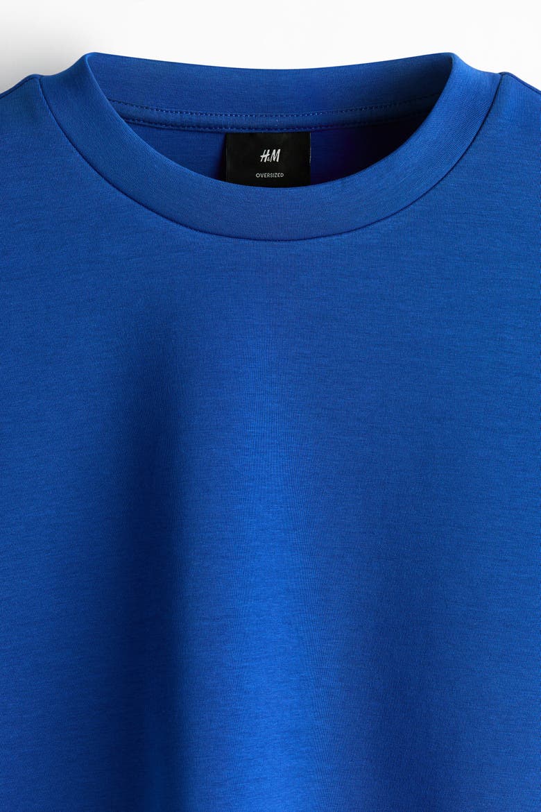 Oversized-fit Scuba Knit T-shirt, Alternate, color, Bright blue
