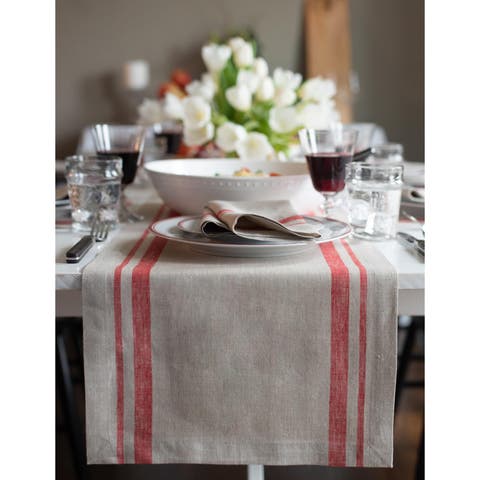 Linen Table Runner - French Stripe