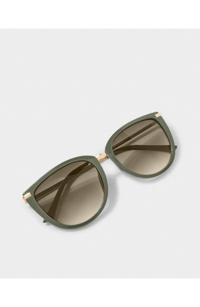 Katie Loxton Sardinia Sunglasses in Olive, Alternate, color, Olive