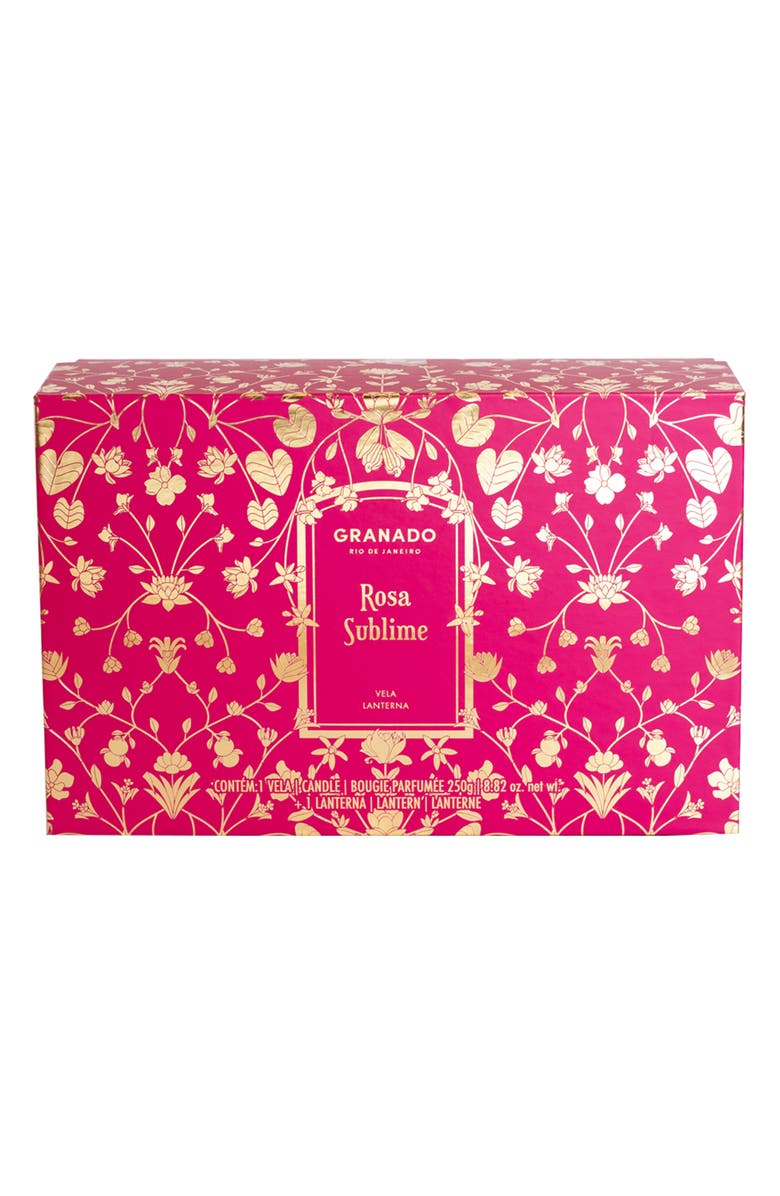 GRANADO Rosa Sublime Scented Candle & Lantern Set, Alternate, color, Rose Scented