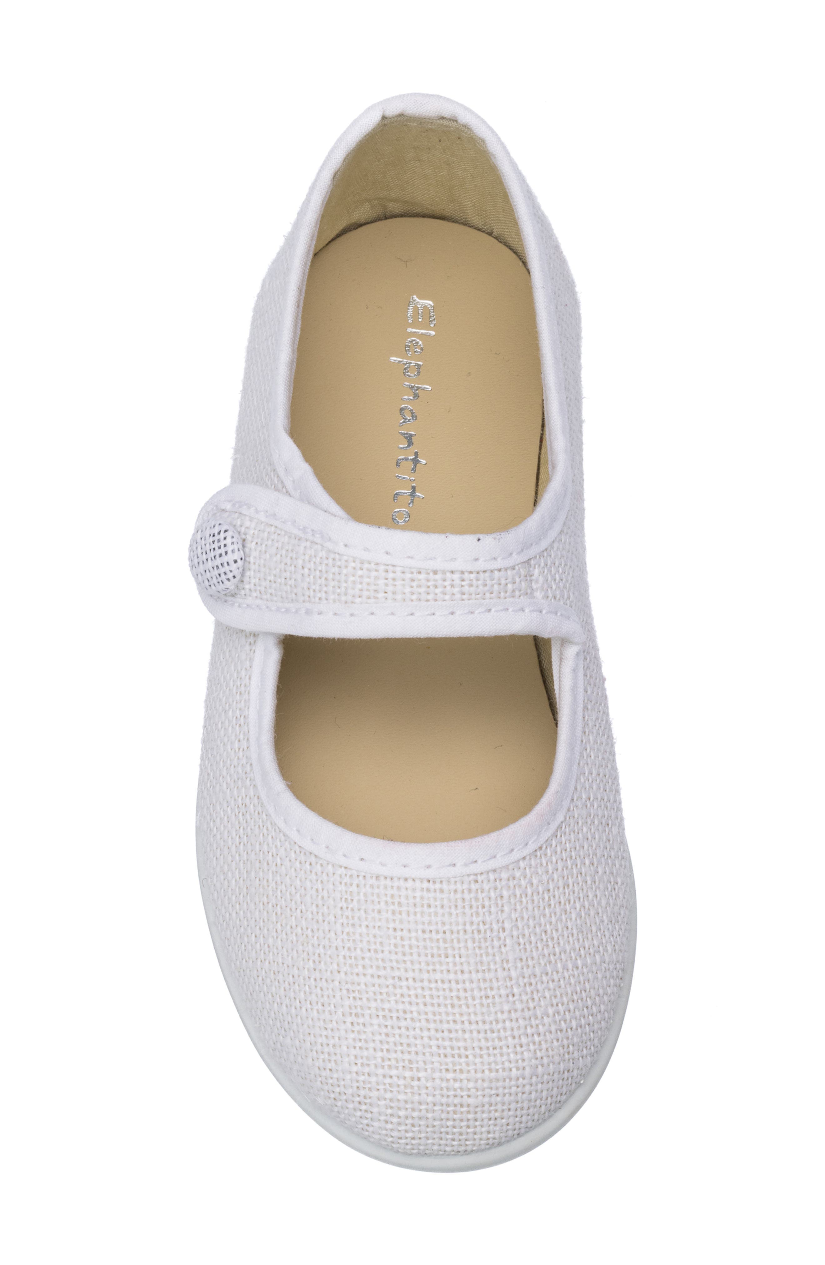 Elephantito Kids' Mary Jane Flat, Alternate, color, White