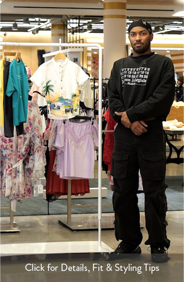 Kids' Race Track Short Sleeve Linen & Cotton Button-Up Shirt, sales video thumbnail