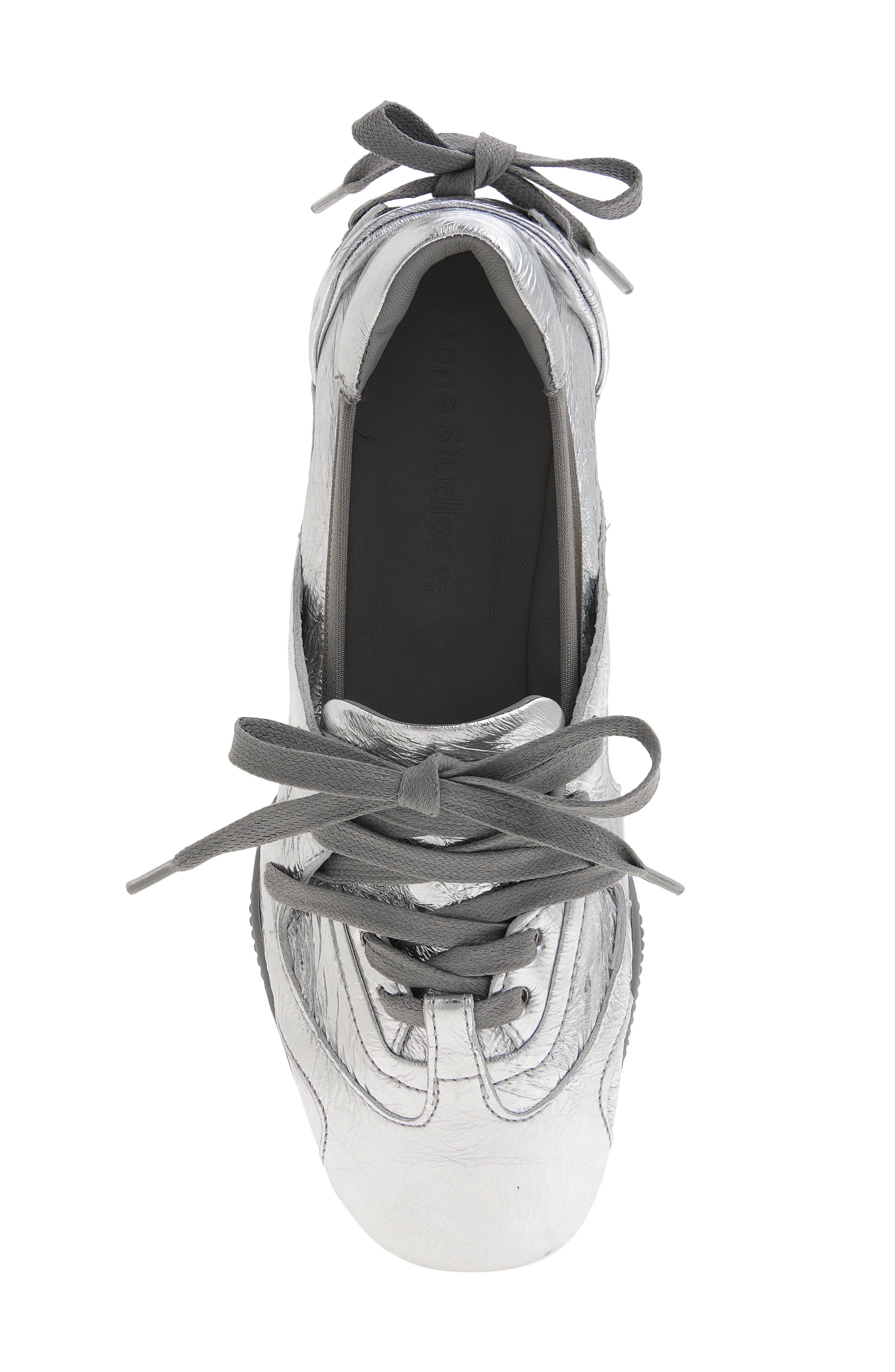 Bilaria Metallic Leather Low Top Sneaker, Alternate, color, SILVER/ GREY